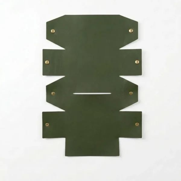 OTTEN CAJA DE PAÑUELOS ECOCUERO VERDE