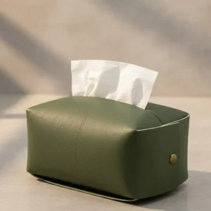 14273OTT0005-4 OTTEN CAJA DE PAÑUELOS ECOCUERO VERDE